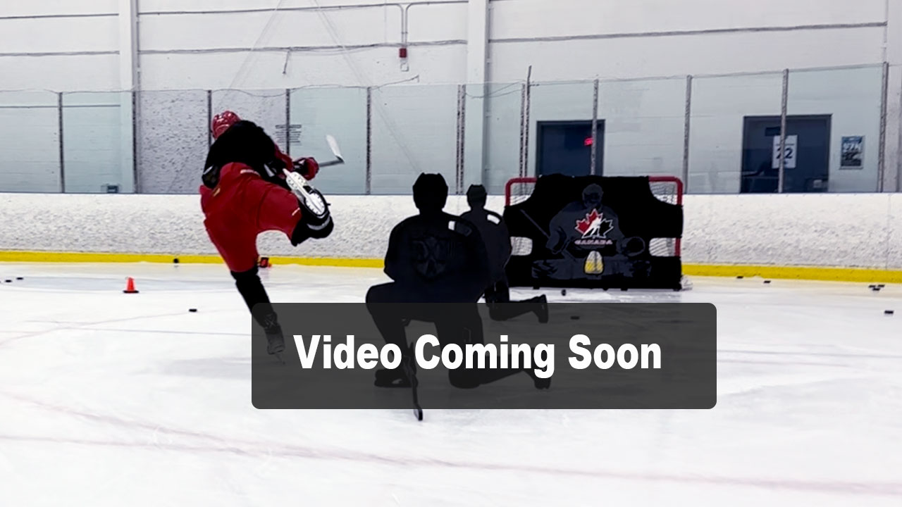 Hockey Cam, Player shooting through the screen